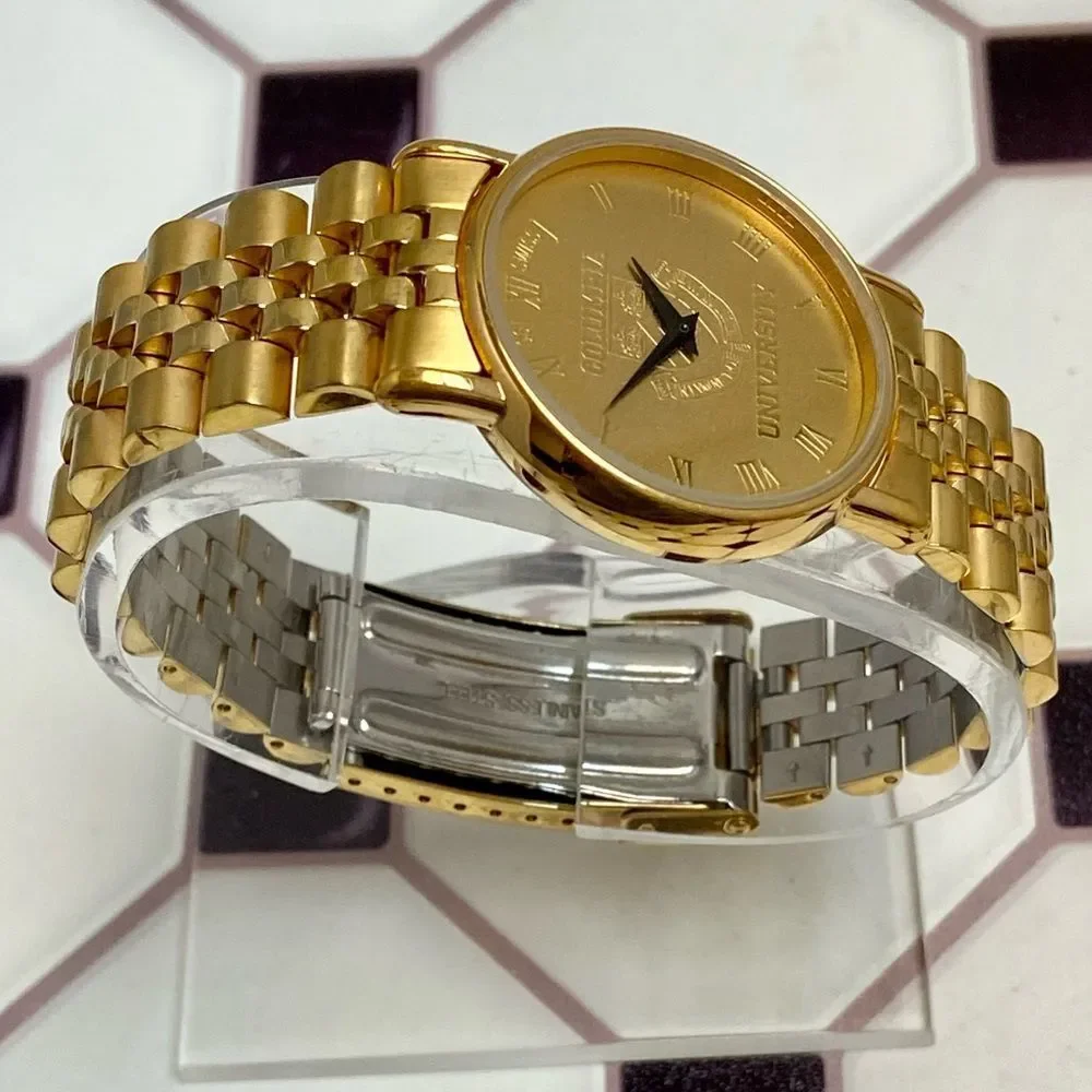 Vintage CSI Swiss Quartz Columbia University Gold-Plated Unisex Dress Watch